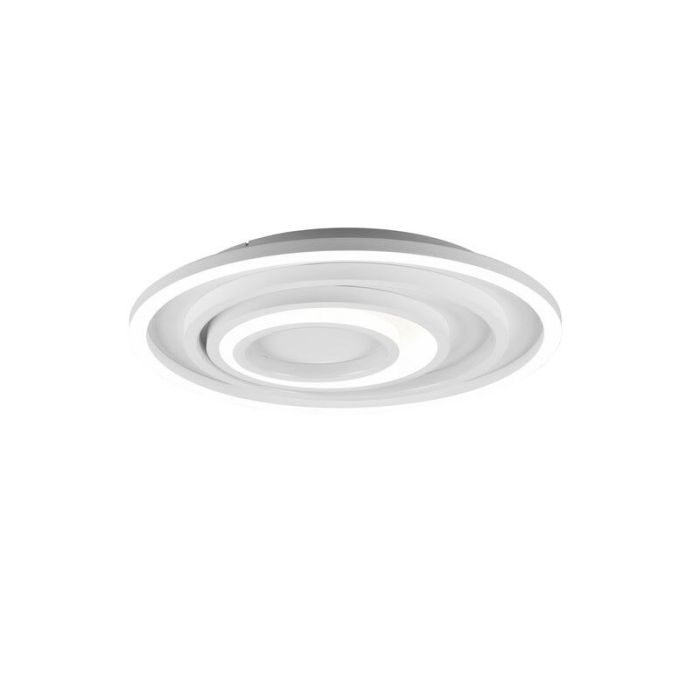 Weiße Deckenlampe Modern, Carolijn, 40W, warm- bis kaltweiß einstellbare LED, mit Fernbedienung