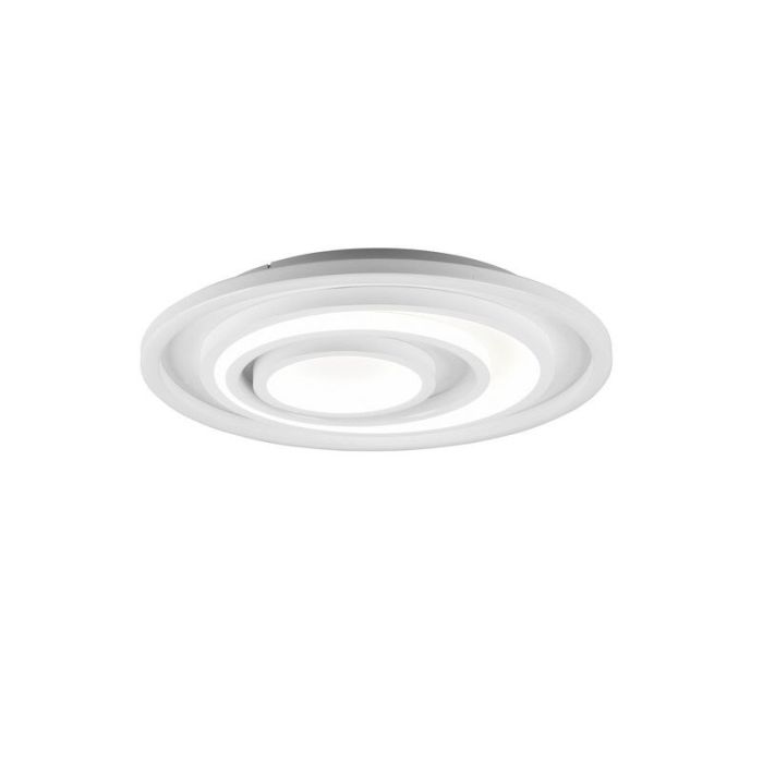 Weiße Deckenlampe Modern, Carolijn, 40W, warm- bis kaltweiß einstellbare LED, mit Fernbedienung