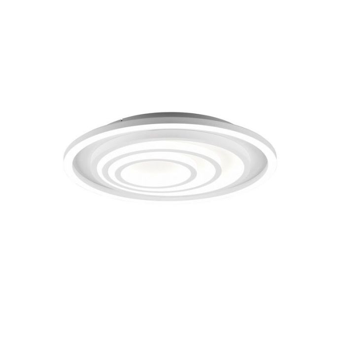 Weiße Deckenlampe Modern, Carolijn, 40W, warm- bis kaltweiß einstellbare LED, mit Fernbedienung