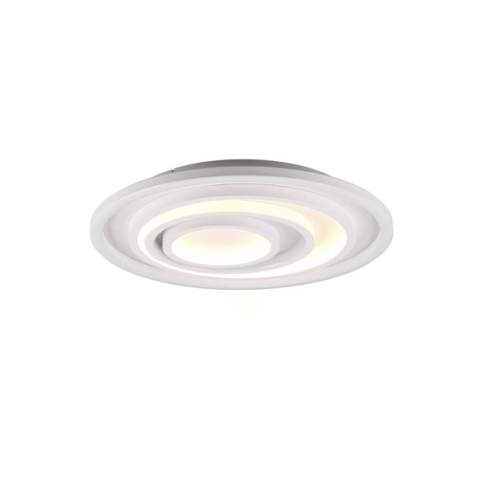 Weiße Deckenlampe Modern, Carolijn, 40W, warm- bis kaltweiß einstellbare LED, mit Fernbedienung