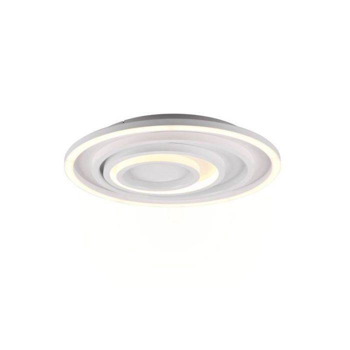 Weiße Deckenlampe Modern, Carolijn, 40W, warm- bis kaltweiß einstellbare LED, mit Fernbedienung