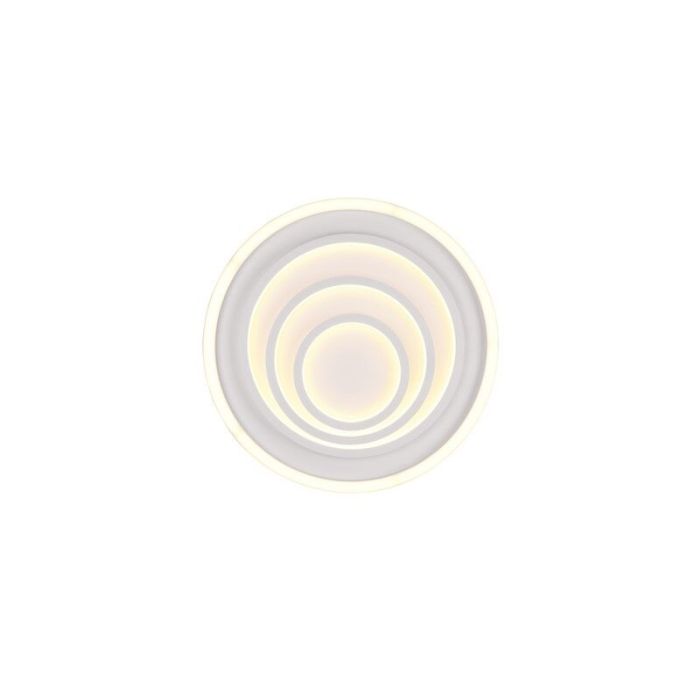 Weiße Deckenlampe Modern, Carolijn, 40W, warm- bis kaltweiß einstellbare LED, mit Fernbedienung