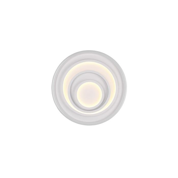 Weiße Deckenlampe Modern, Carolijn, 40W, warm- bis kaltweiß einstellbare LED, mit Fernbedienung