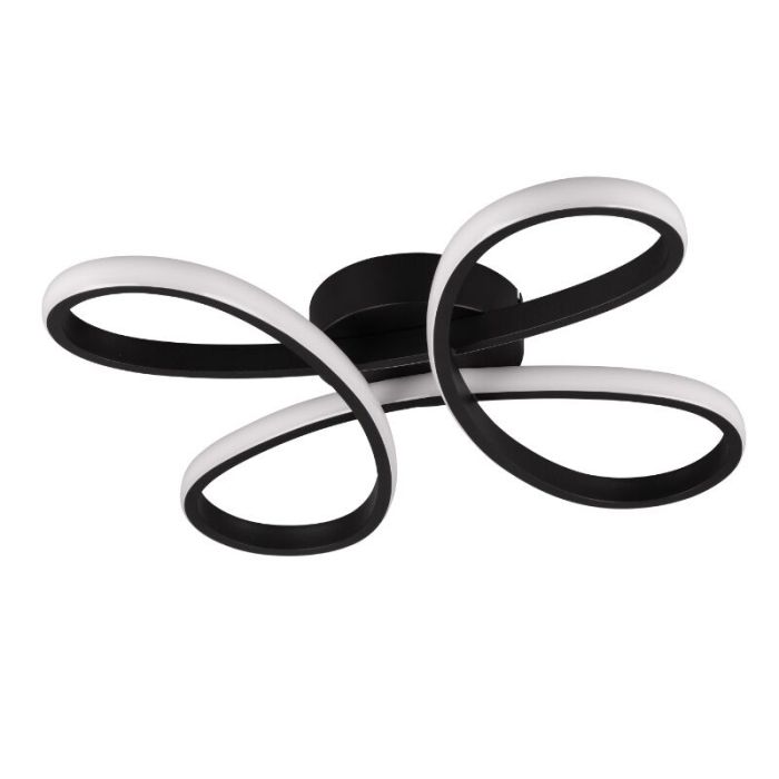 Schwarze Deckenleuchte Design, Vikash, 25W, 3000K LED, 3-stufig dimmbar
