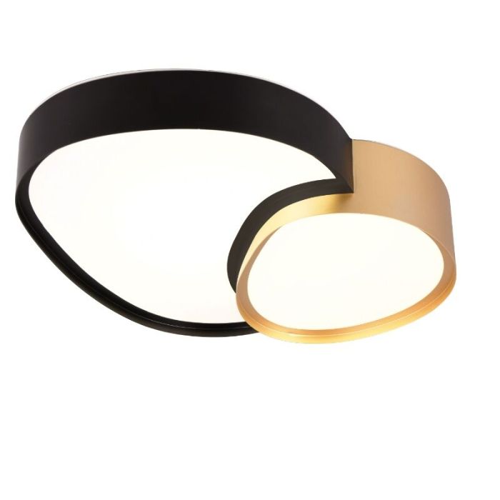 Goldene Deckenleuchte Metall, Merwin, 21W, warm- bis kaltweiß einstellbare LED, mit Fernbedienung
