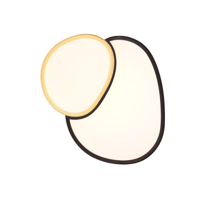 Goldene Deckenleuchte Metall, Merwin, 21W, warm- bis kaltweiß einstellbare LED, mit Fernbedienung