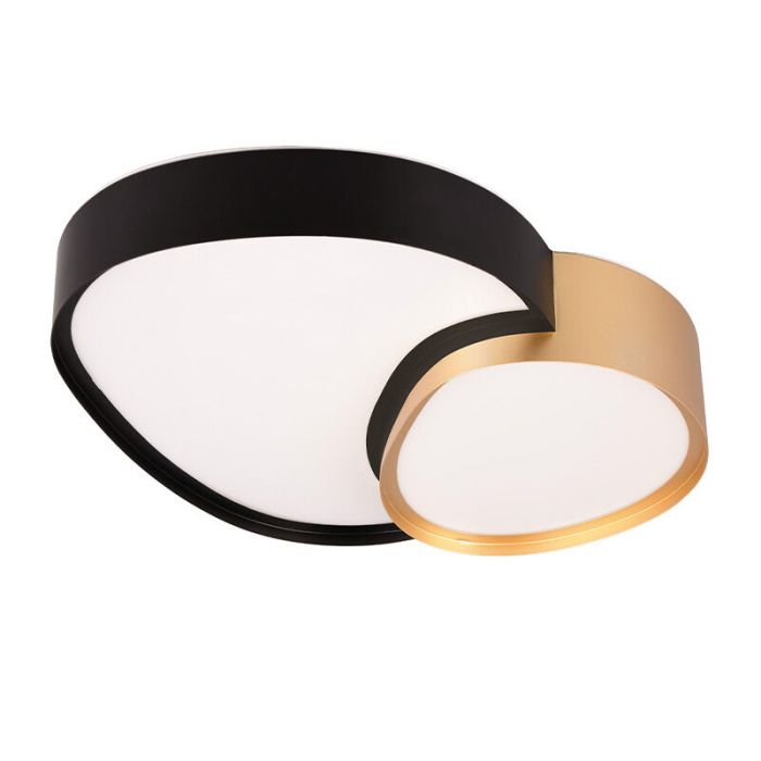 Goldene Deckenleuchte Metall, Merwin, 21W, warm- bis kaltweiß einstellbare LED, mit Fernbedienung