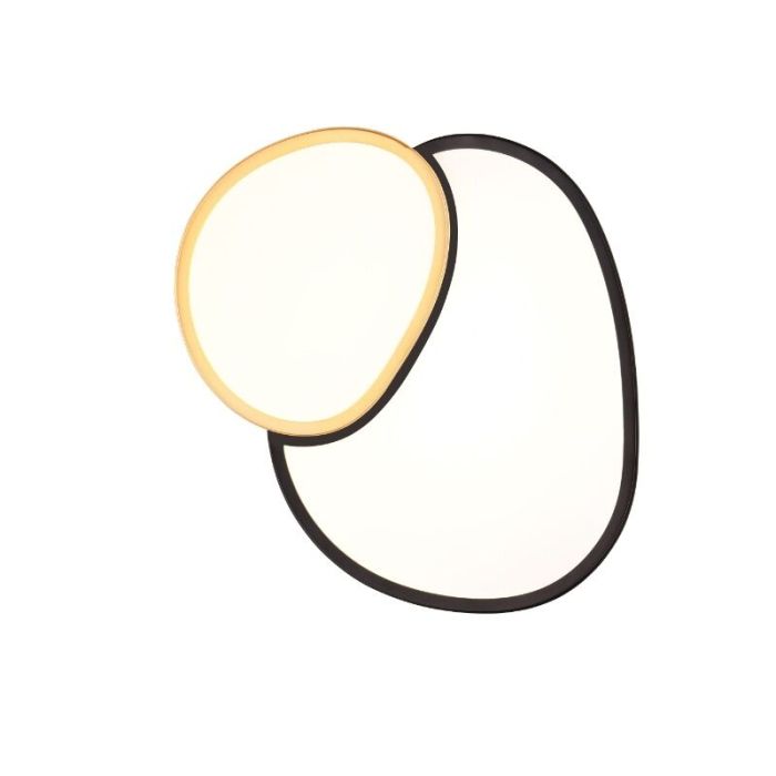 Goldene Deckenleuchte Metall, Merwin, 21W, warm- bis kaltweiß einstellbare LED, mit Fernbedienung