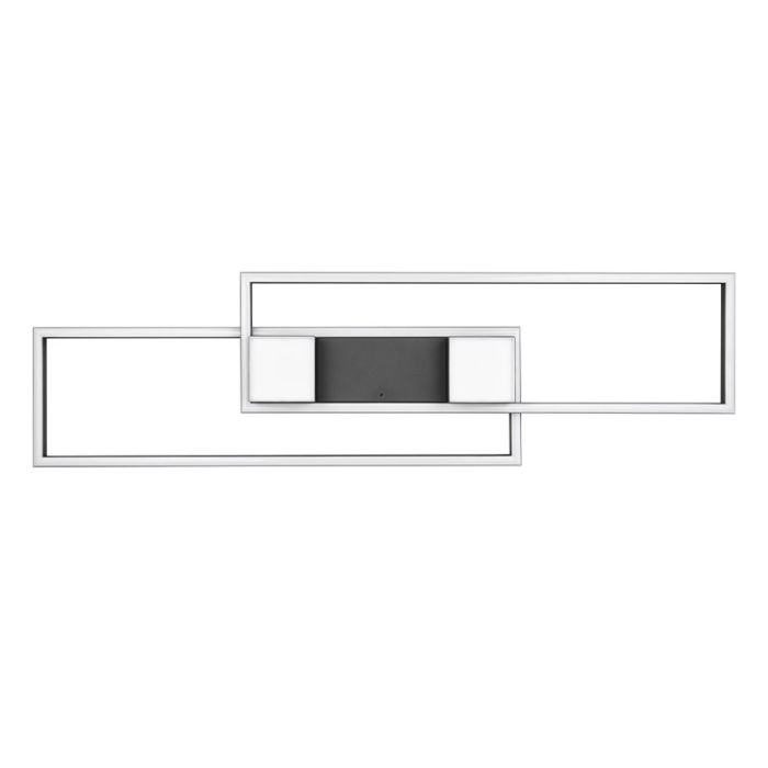 Schwarze Deckenlampe Design, Sohaib, 37W, warm- bis kaltweiß einstellbare LED, 3-stufig dimmbar