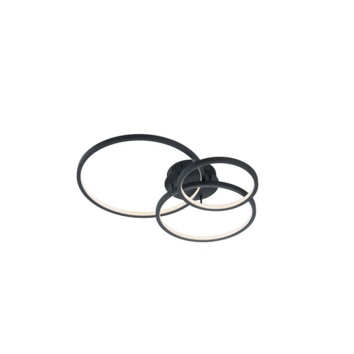 Anthrazit Deckenlampe Modern, Harold, 36W, RGBW LED, mit Fernbedienung