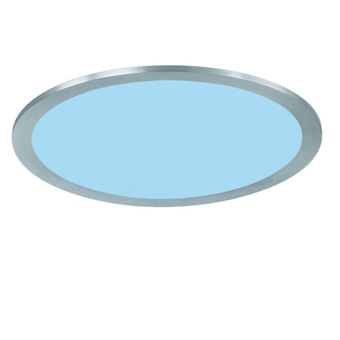 Nickel Deckenlampe Modern, Jamilia, 15W, RGBW LED, mit Fernbedienung