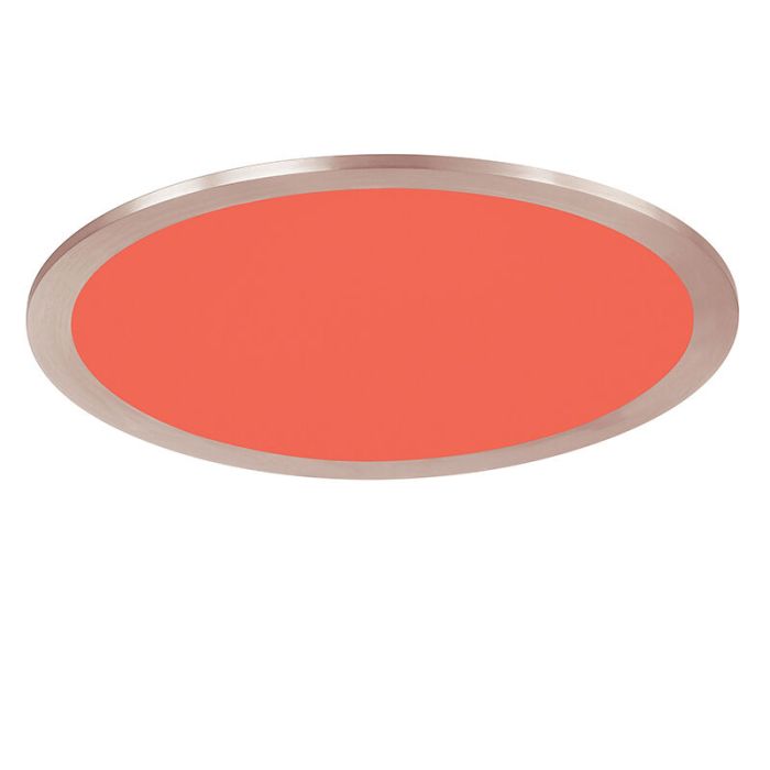 Nickel Deckenlampe Modern, Jamilia, 15W, RGBW LED, mit Fernbedienung