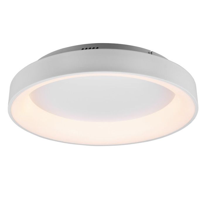 Weiße Deckenlampe Modern, Jered, 48W, warm- bis kaltweiß einstellbare LED, mit Fernbedienung