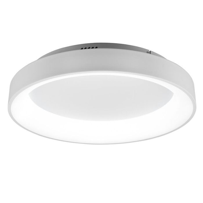 Weiße Deckenlampe Modern, Jered, 48W, warm- bis kaltweiß einstellbare LED, mit Fernbedienung