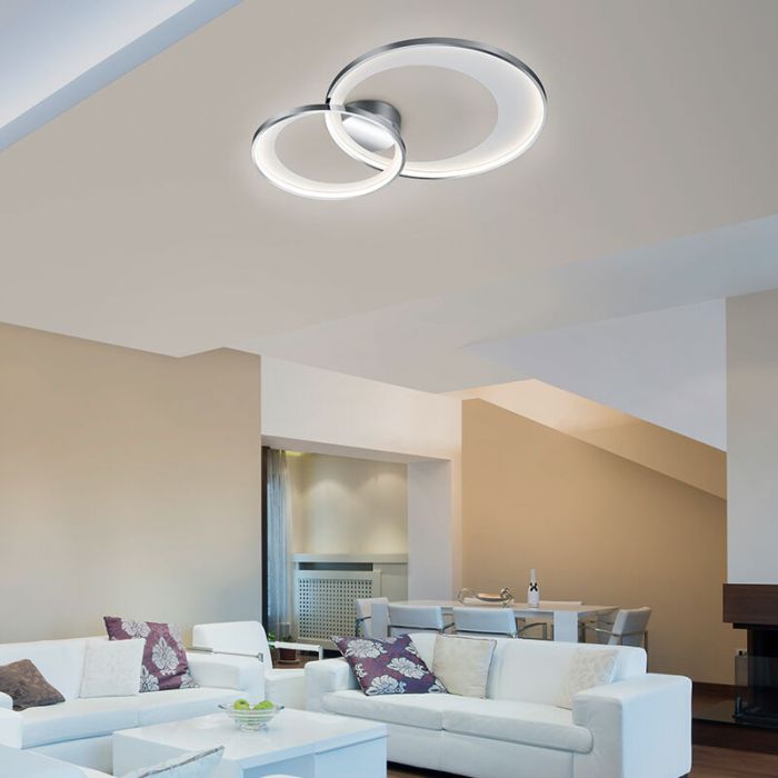 Chrom Deckenlampe Modern, Kendi, 29W, 3000K LED