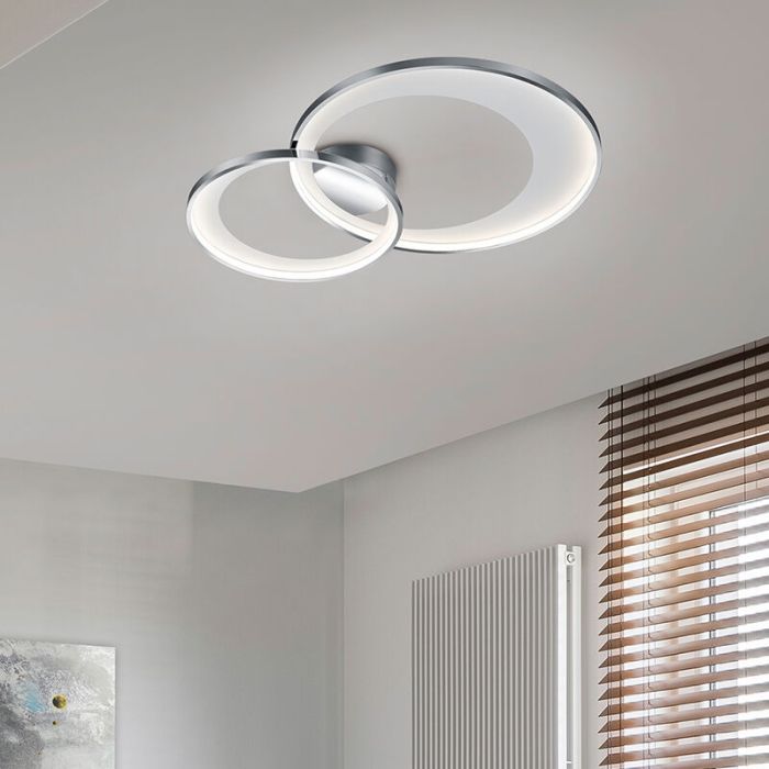 Chrom Deckenlampe Modern, Kendi, 29W, 3000K LED