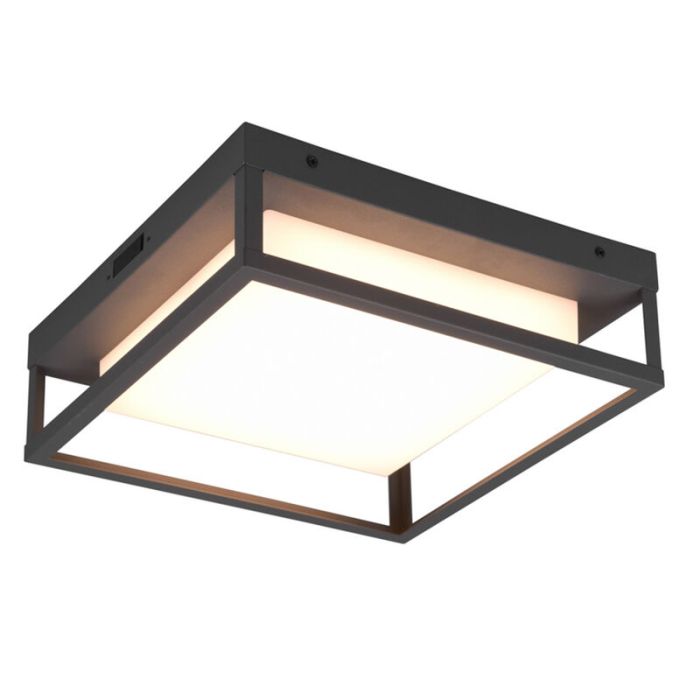 Anthrazit Außenleuchte Metall, Rolina, 14W, warm- bis kaltweiß einstellbare LED, IP54, 3-stufig dimmbar