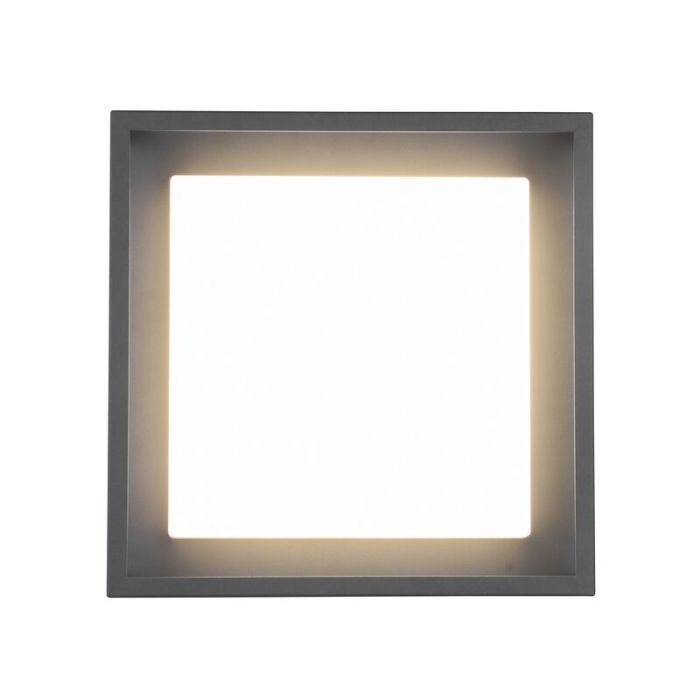 Anthrazit Außenleuchte Metall, Rolina, 14W, warm- bis kaltweiß einstellbare LED, IP54, 3-stufig dimmbar