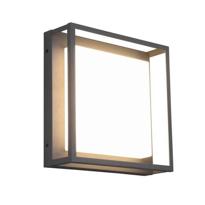 Anthrazit Außenleuchte Metall, Rolina, 14W, warm- bis kaltweiß einstellbare LED, IP54, 3-stufig dimmbar