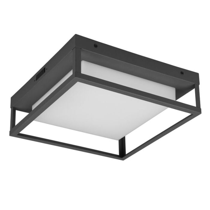 Anthrazit Außenleuchte Metall, Rolina, 14W, warm- bis kaltweiß einstellbare LED, IP54, 3-stufig dimmbar