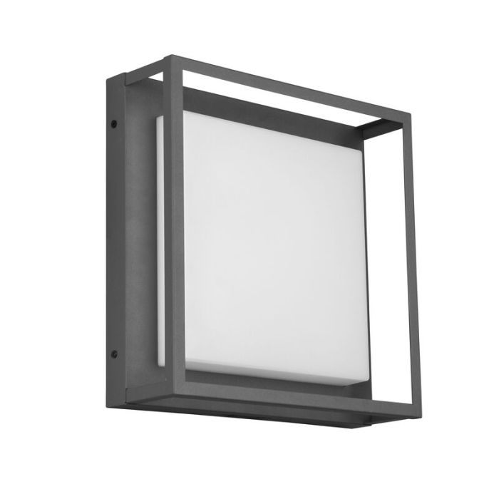 Anthrazit Außenleuchte Metall, Rolina, 14W, warm- bis kaltweiß einstellbare LED, IP54, 3-stufig dimmbar