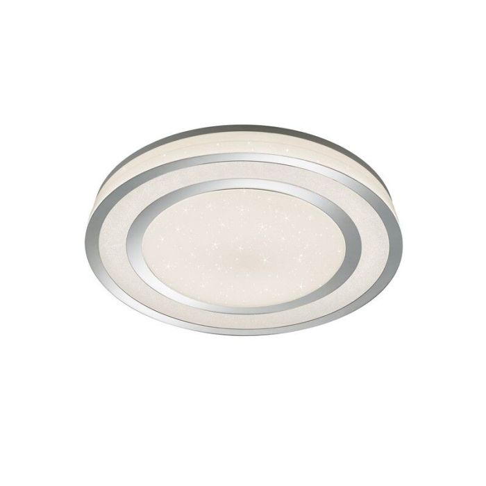 Chrom Deckenlampe Modern, Saleem, 45W, warm- bis kaltweiß einstellbare LED, mit Schalter