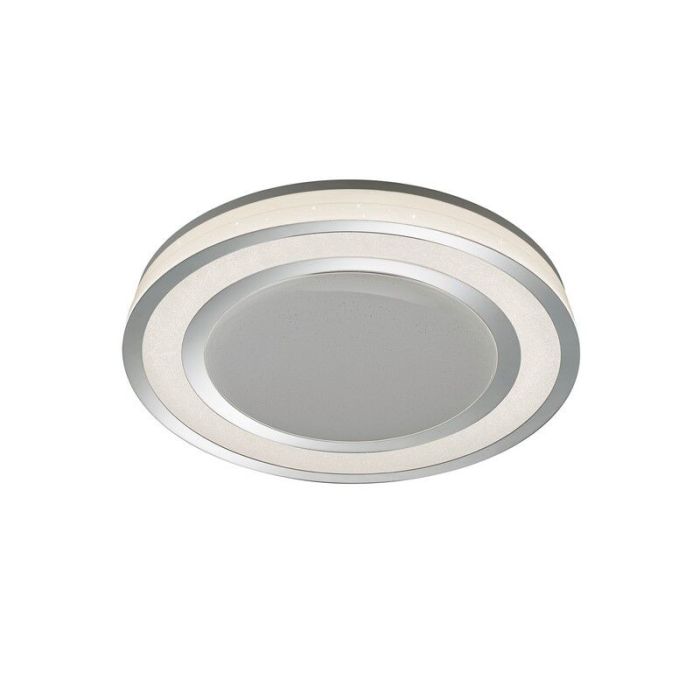 Chrom Deckenlampe Modern, Saleem, 45W, warm- bis kaltweiß einstellbare LED, mit Schalter