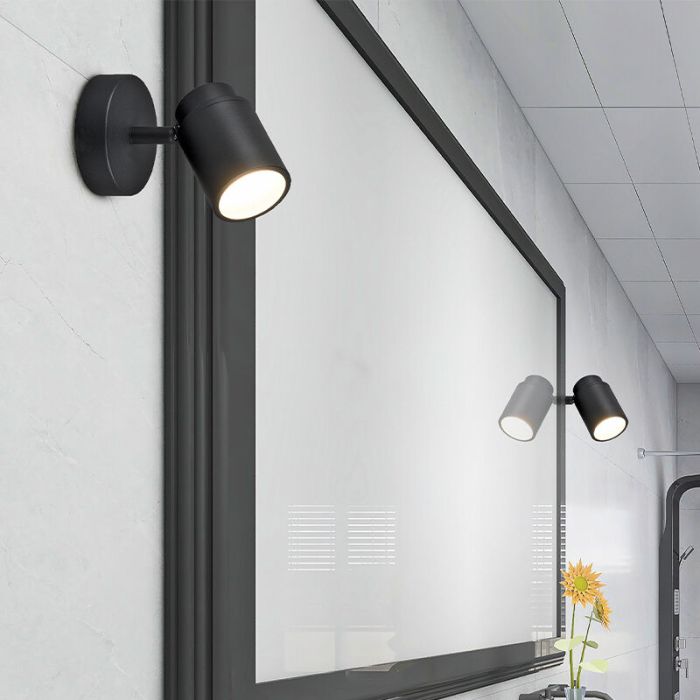 Schwarze Deckenstrahler Badezimmer Modern, Nelis, IP44