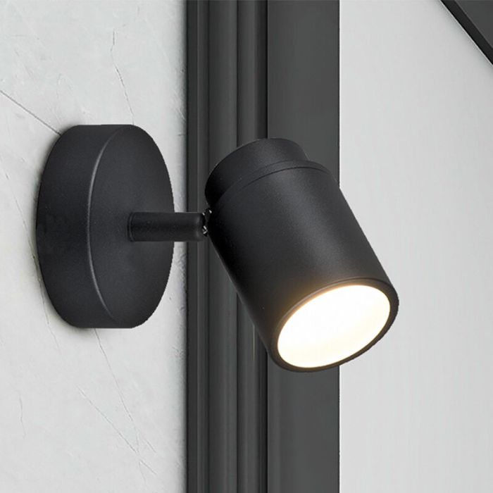 Schwarze Deckenstrahler Badezimmer Modern, Nelis, IP44