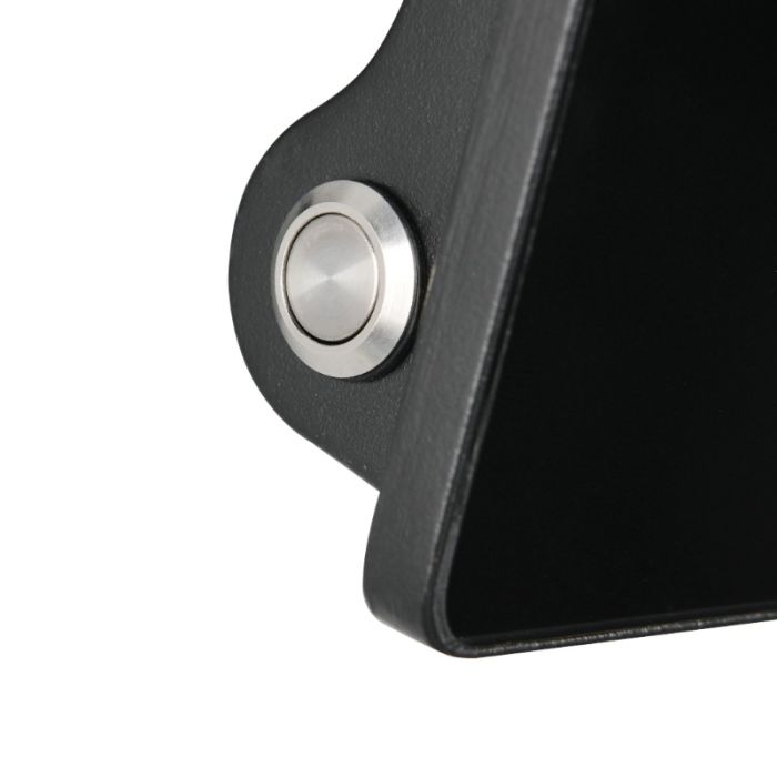 Schwarze Solar Außen Wandleuchte Modern, Mihriban, 18W, White Switch LED, IP54