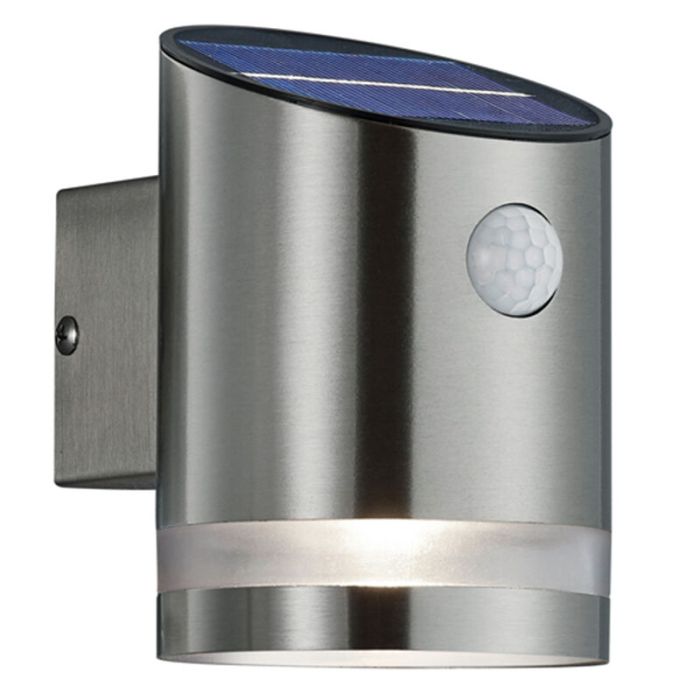 Nickel Außen Wandleuchte mit Bewegungsmelder Edelstahl, Suzan, 3W, 3000K LED, IP44