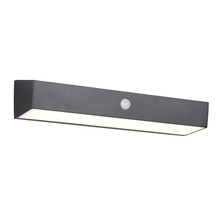 Schwarze Solar Außen Wandleuchte Modern, Ravindra, 6W, 4000K LED, IP44