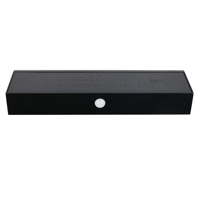 Schwarze Solar Außen Wandleuchte Modern, Ravindra, 6W, 4000K LED, IP44