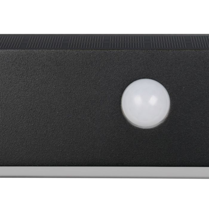 Schwarze Solar Außen Wandleuchte Modern, Ravindra, 6W, 4000K LED, IP44