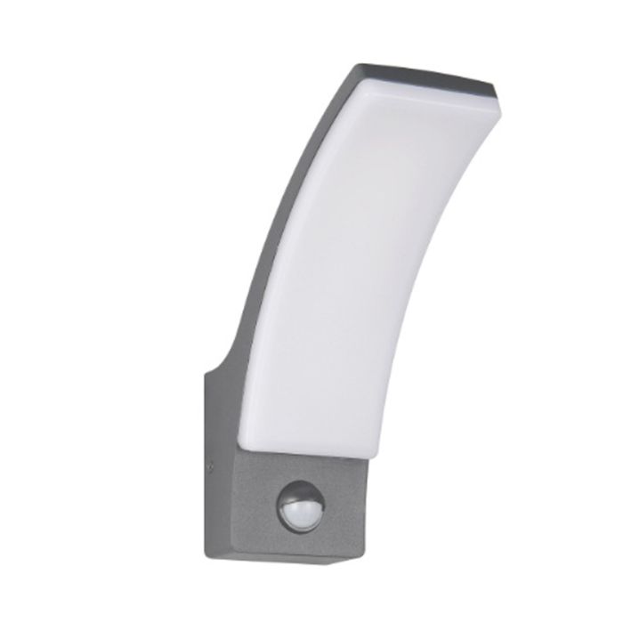 Anthrazit Außen Wandleuchte mit Bewegungsmelder Modern, Popke, 12,5W, 4000K LED, IP44
