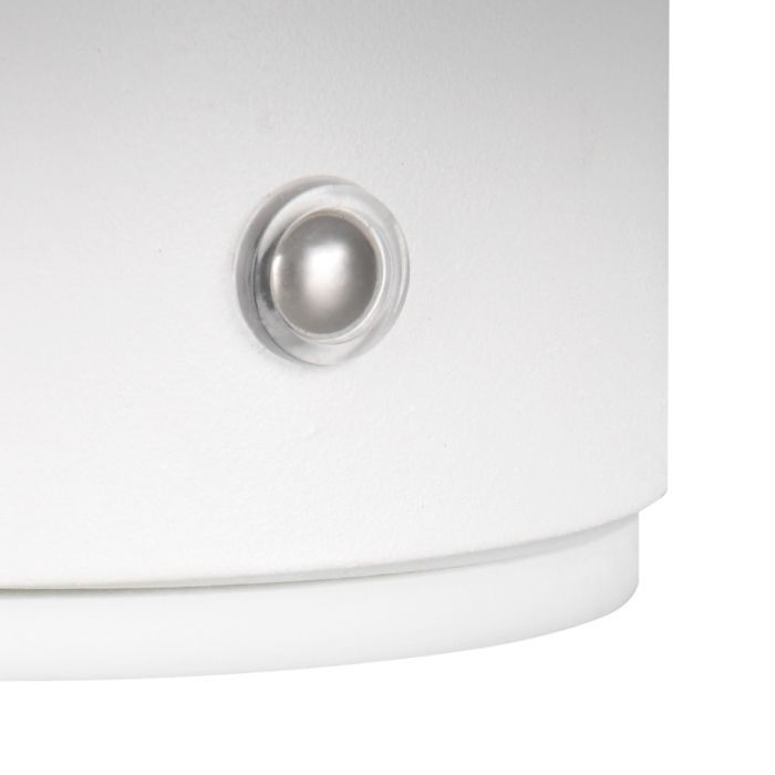 Weiße aufladbare Wandleuchte Metall, Khaoula, 1,5W, 3000K LED, 3-stufig dimmbar