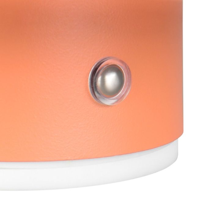 Orangene aufladbare Wandleuchte Metall, Khaoula, 1,5W, 3000K LED, 3-stufig dimmbar