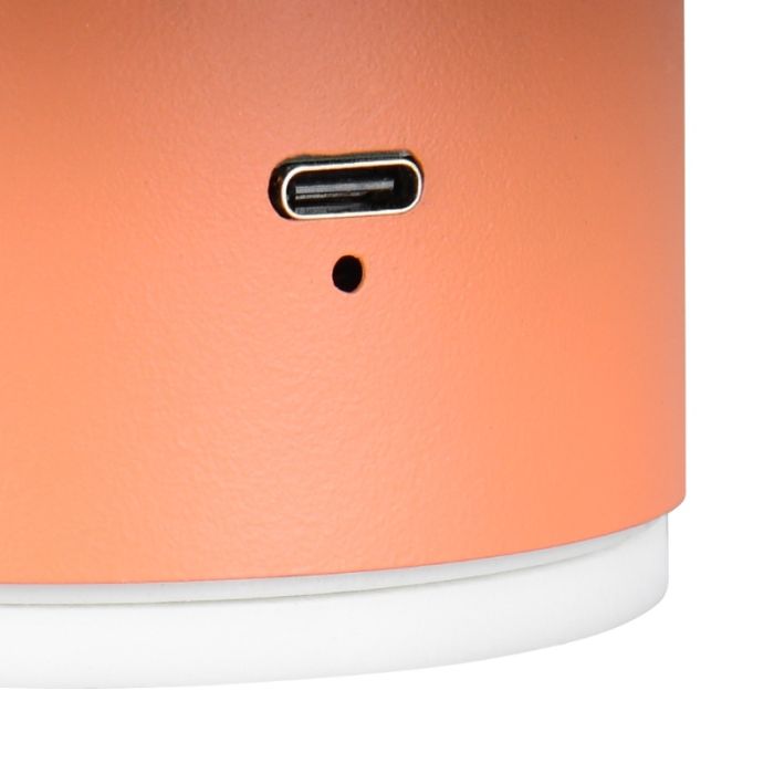 Orangene aufladbare Wandleuchte Metall, Khaoula, 1,5W, 3000K LED, 3-stufig dimmbar