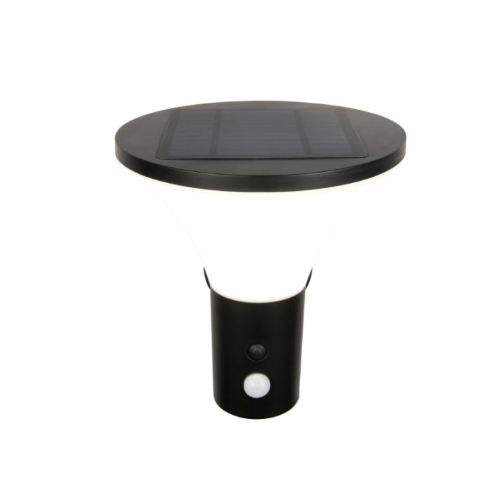 Schwarze Solar Außen Wandleuchte Modern, Nebahat, 3W, 4000K LED, IP44