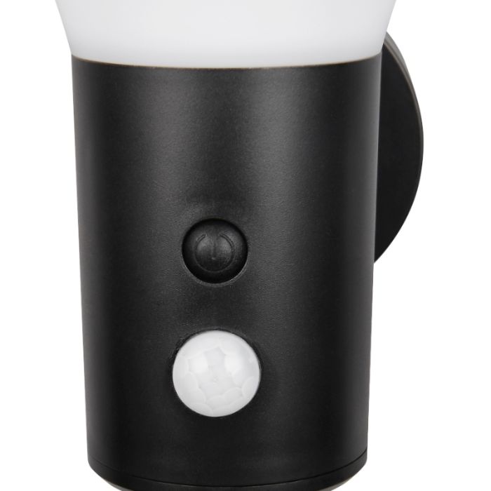 Schwarze Solar Außen Wandleuchte Modern, Nebahat, 3W, 4000K LED, IP44