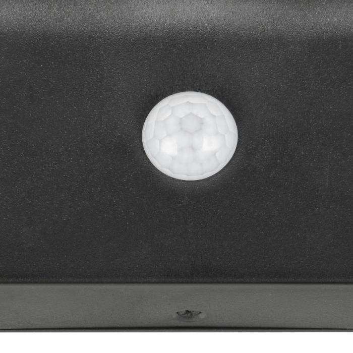 Schwarze Solar Außen Wandleuchte Modern, Mukaddes, 8W, 4000K LED, IP44