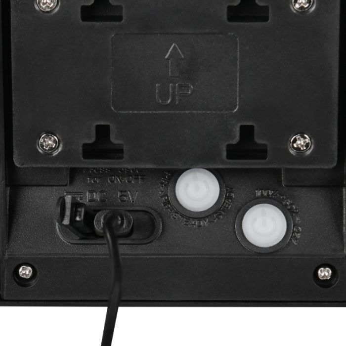 Schwarze Solar Außen Wandleuchte Modern, Neelam, 8W, 4000K LED, IP44