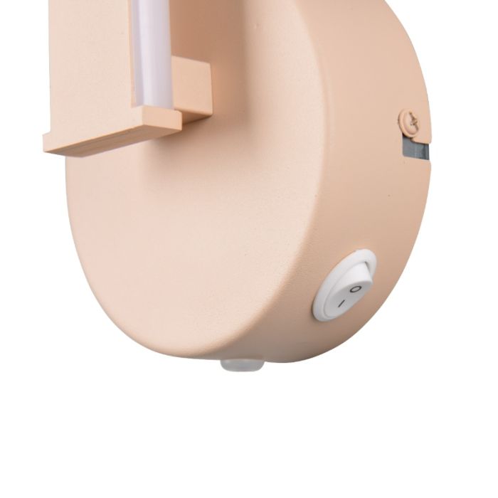 Braune Wandleuchte Design, Quirinus, 11W, 4000K LED, mit Schalter