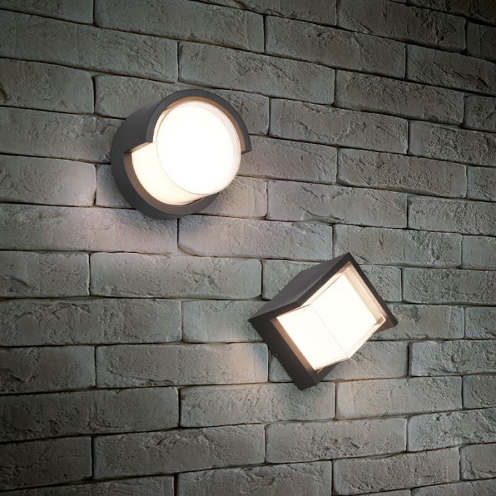 Weiße Außenleuchte Kunststoff, Riekje, 8W, 3000K LED, IP54