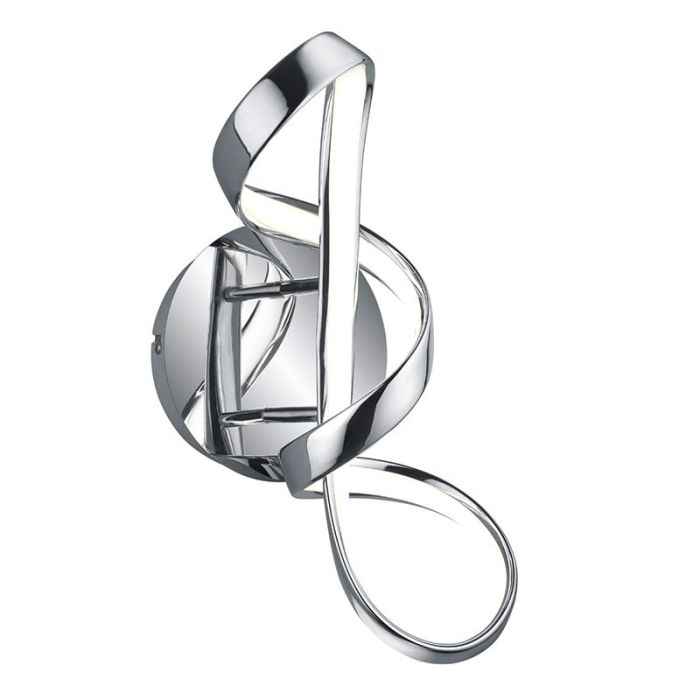 Chrom Wandleuchte Design, Renso, 18W, 4000K LED, 3-stufig dimmbar