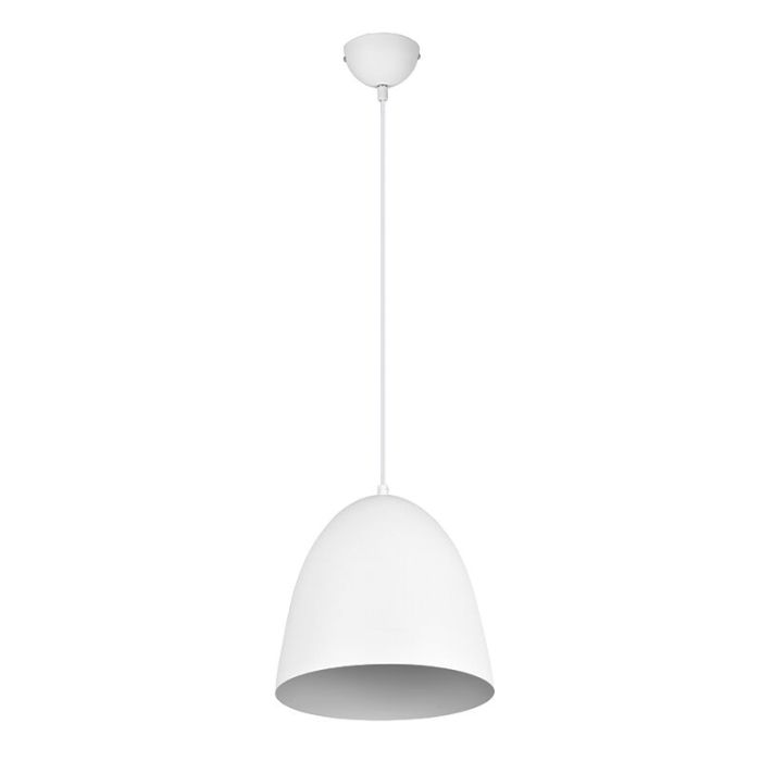 Weiße Pendelleuchte Halbkugel Modern, Ingmar