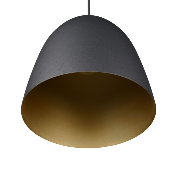 Schwarze Pendelleuchte Halbkugel Modern, Ingmar