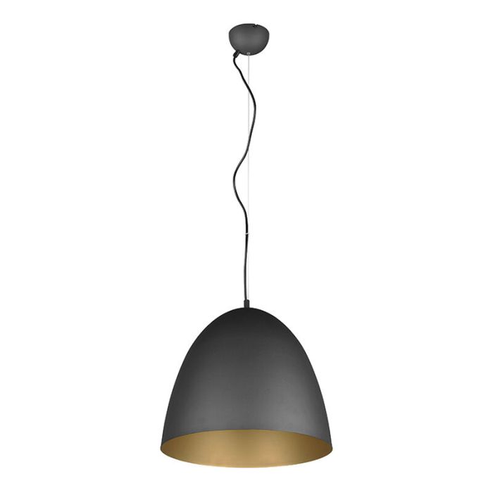Schwarze Pendelleuchte Halbkugel Modern, Ingmar