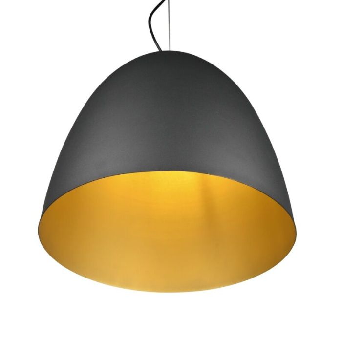 Schwarze Pendelleuchte Halbkugel Modern, Ingmar