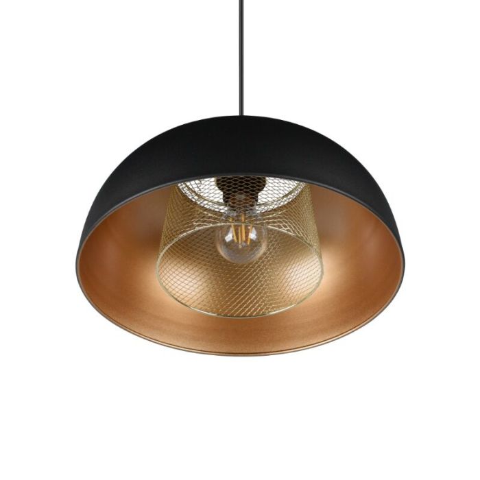 Schwarze Pendelleuchte Industrial, Sylvano